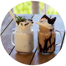 waffles and milkshakes